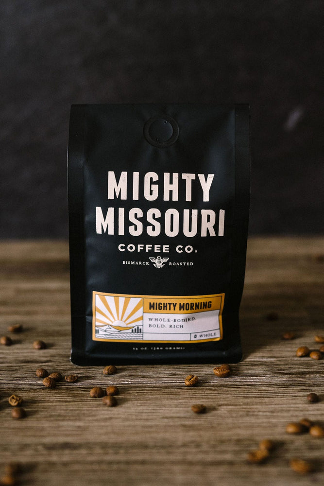
                  
                    Mighty Missouri Coffee Company Mighty Morning Coffee. Whole Bodied, bold, and rich coffee roasted in Bismarck, North Dakota.
                  
                