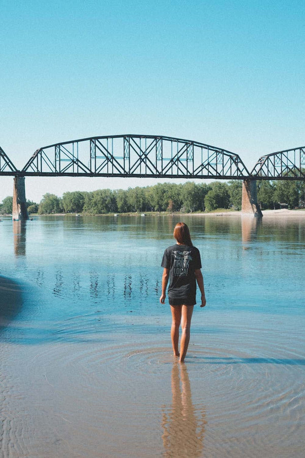 DRINK LOCAL short sleeve ultra comfy tee Mighty Missouri Coffee Co. 